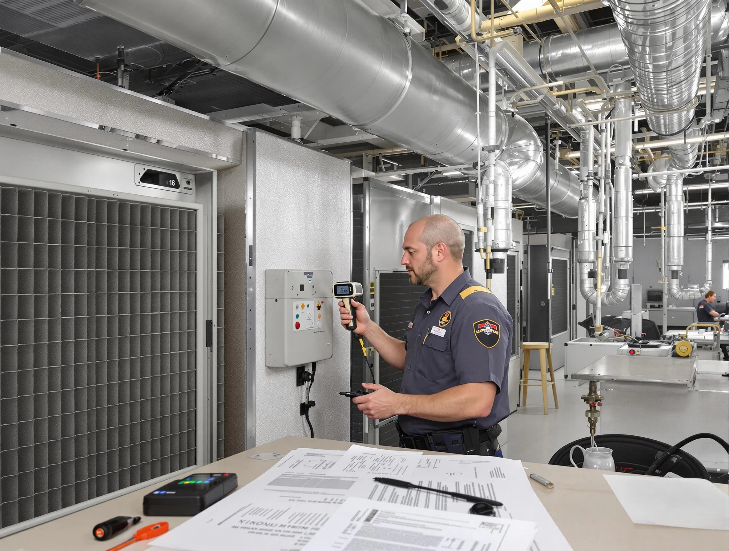 Professional filter system inspection by Plymouth Air Duct Cleaning in Plymouth