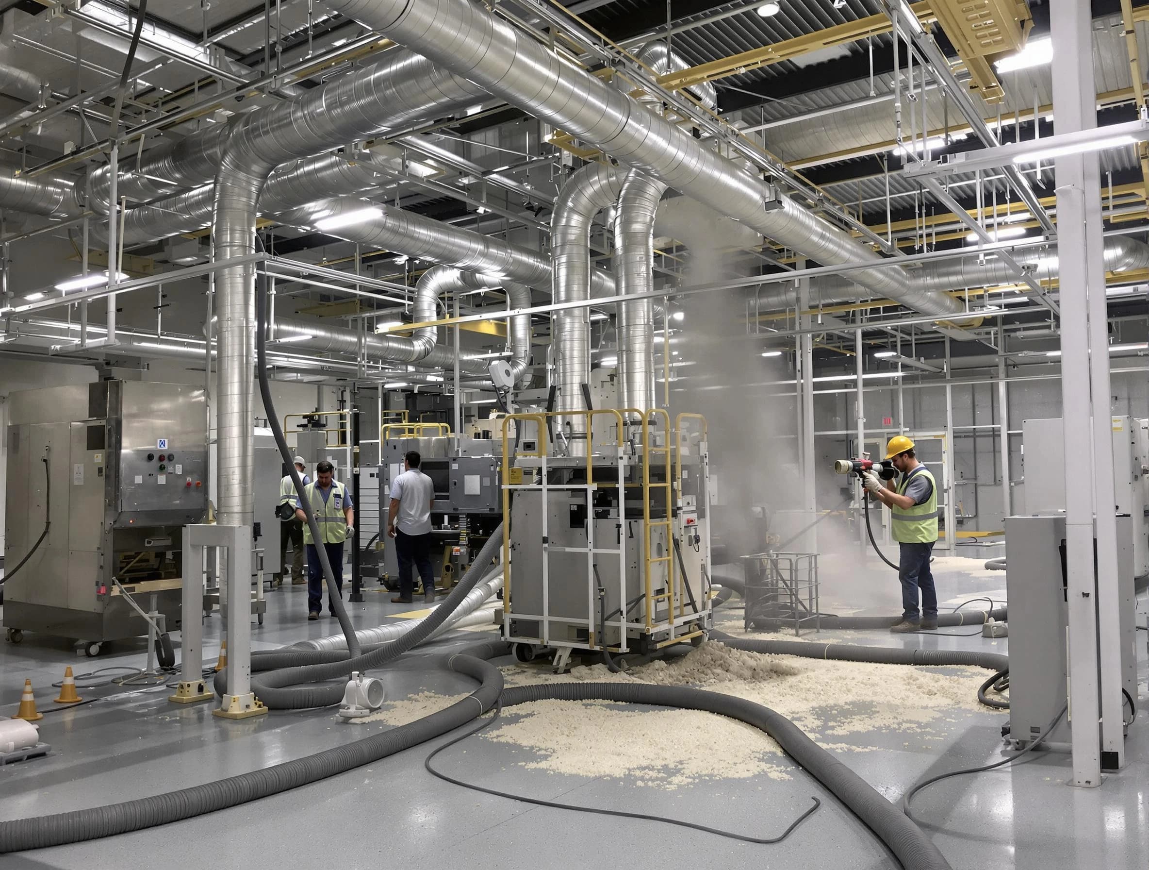 Heavy-duty industrial duct cleaning by Plymouth Air Duct Cleaning in Plymouth