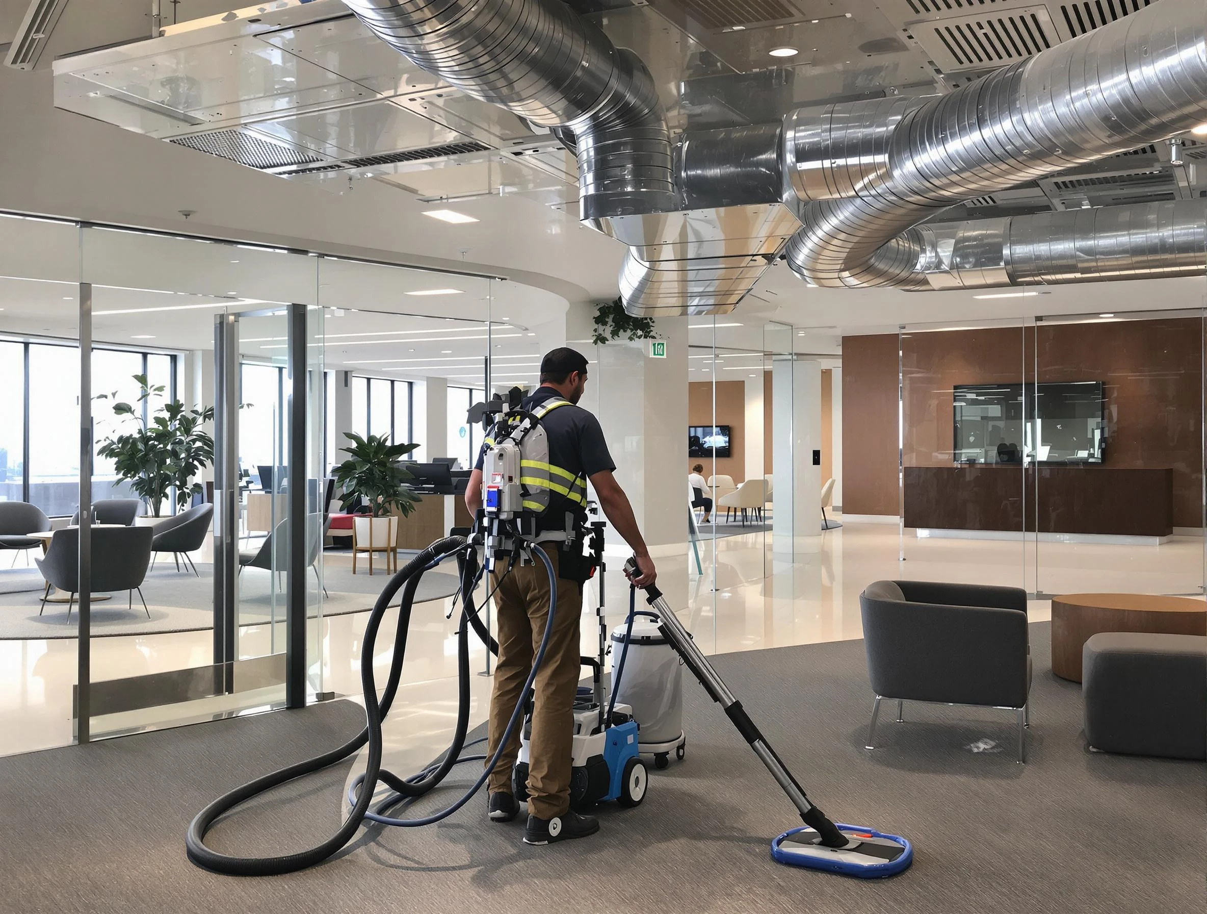 Commercial duct cleaning service by Plymouth Air Duct Cleaning in Plymouth